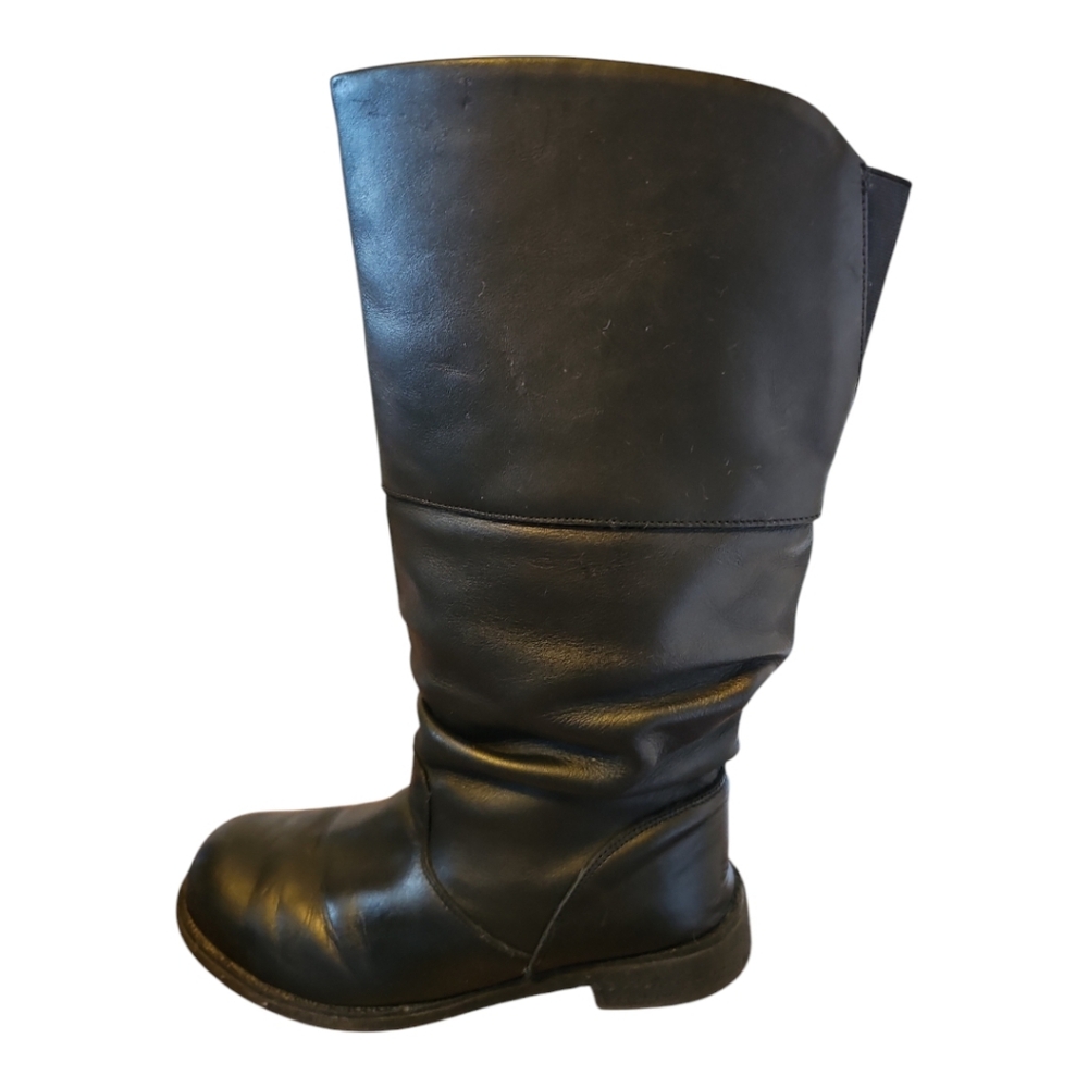 Featherlike Women's Fergie Steel Toe Black Leather Safety Work Boots/shoes